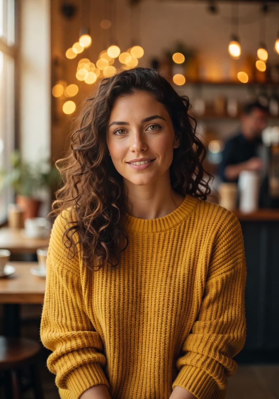 Casual portrait to executive business photo — original selfie input to SelfAI