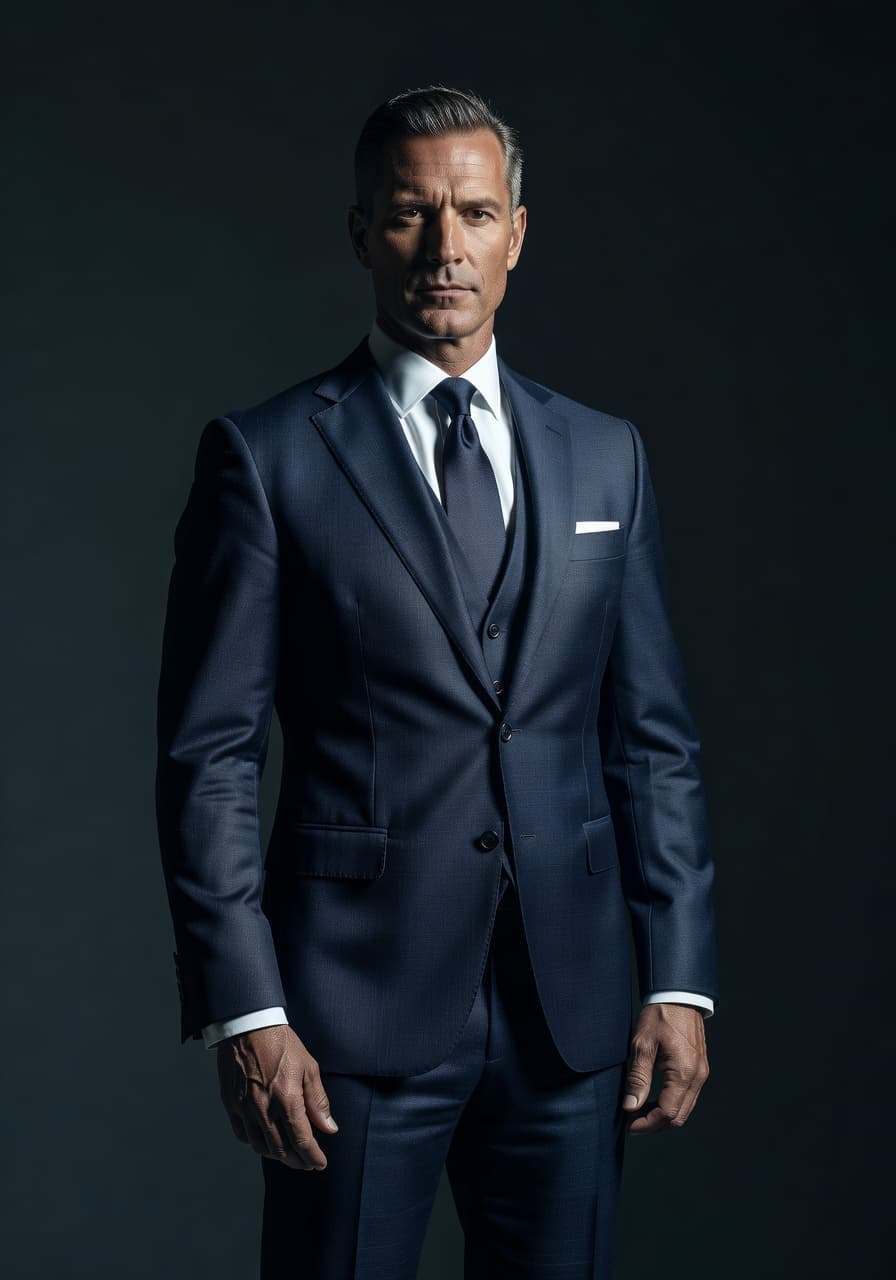 Casual portrait to executive business photo — AI-generated result from SelfAI AI Photo Studio