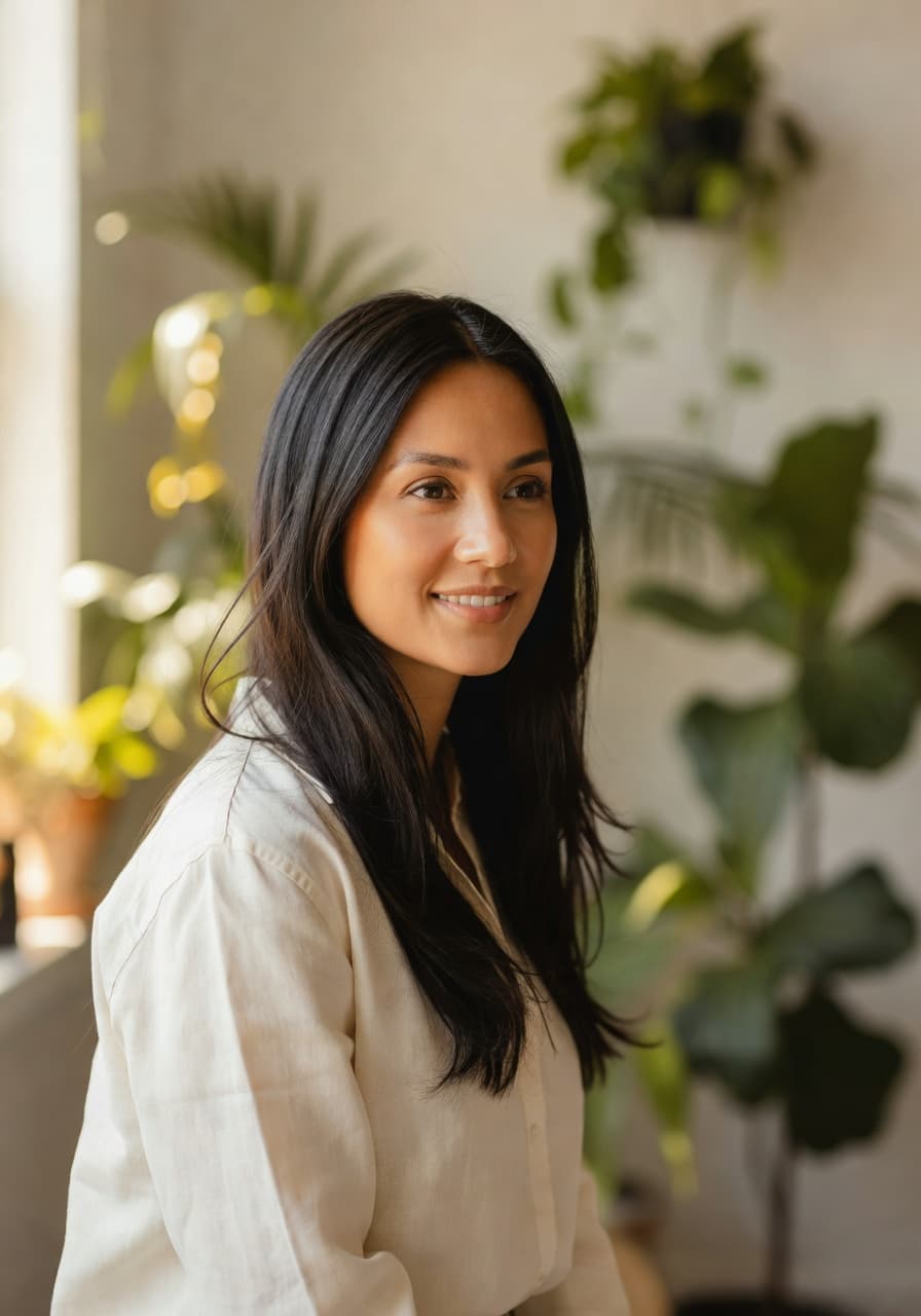 Natural light selfie to studio AI headshot — original selfie input to SelfAI