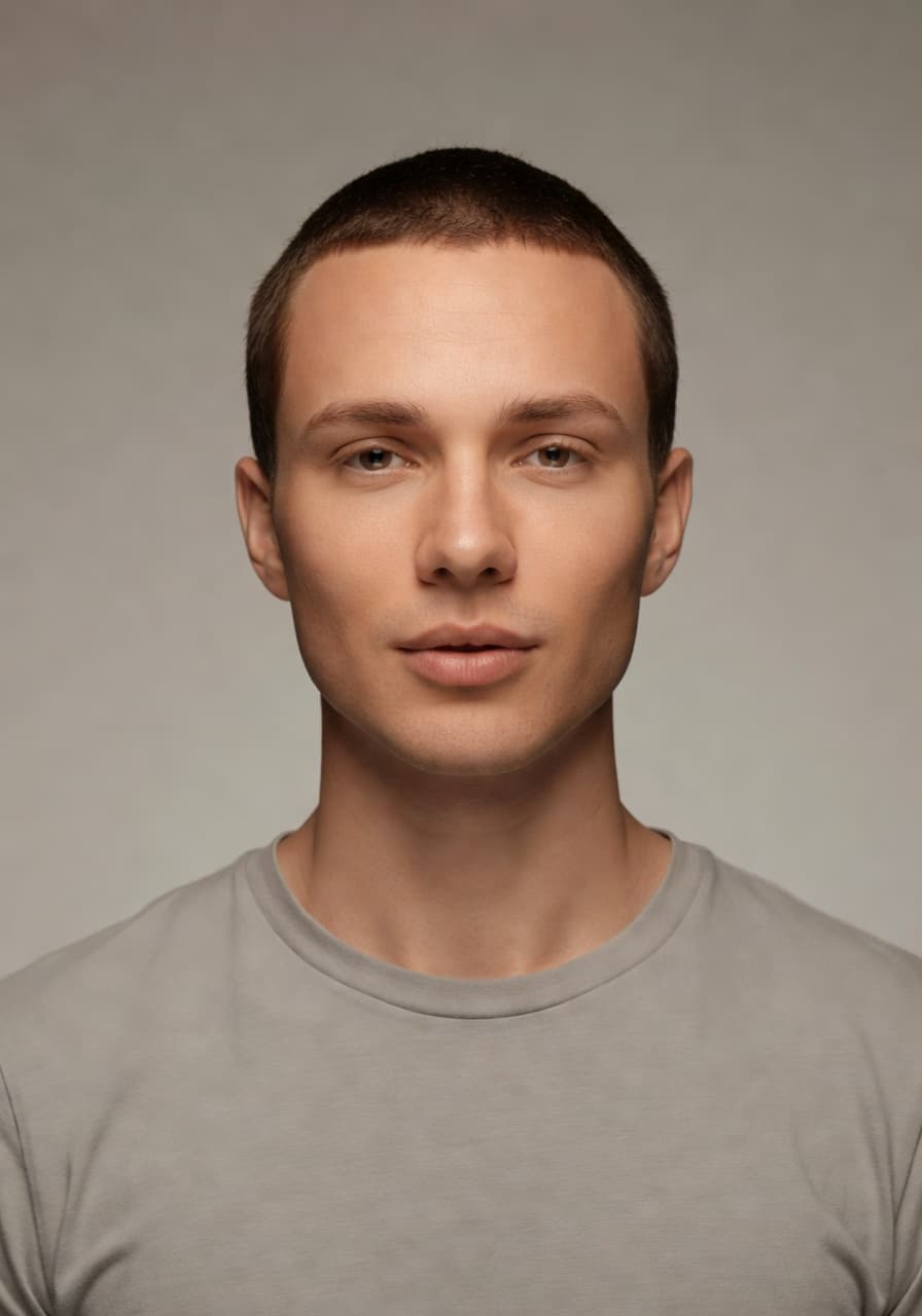 Natural light selfie to studio AI headshot — AI-generated result from SelfAI AI Photo Studio